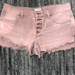 Free People purple jean shorts